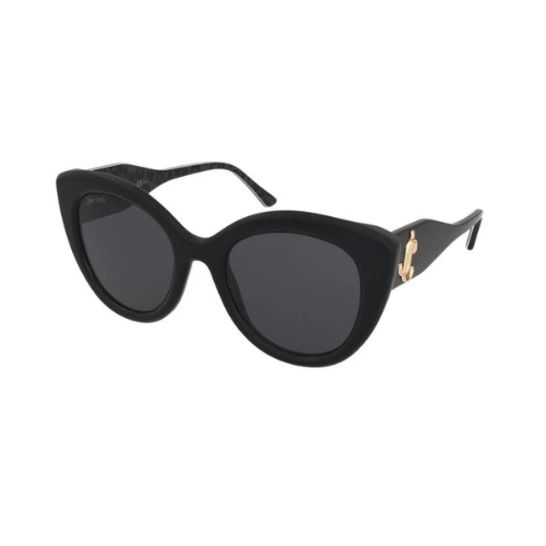 Jimmy Choo LEONE/S 1EI IR Cat-Eye Sunglasses – Black/Grey Frame with Grey Lenses