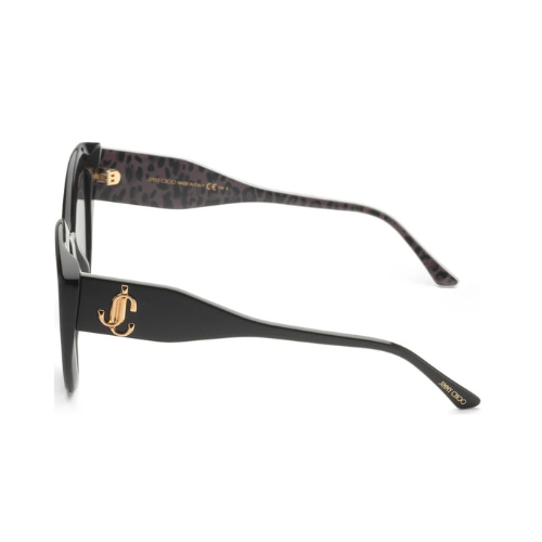 Jimmy Choo LEONE/S 1EI IR Cat-Eye Sunglasses – Black/Grey Frame with Grey Lenses